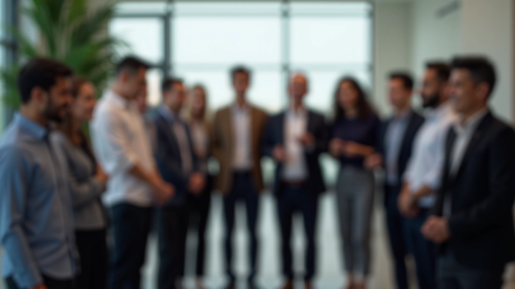 Corporate team in a training session