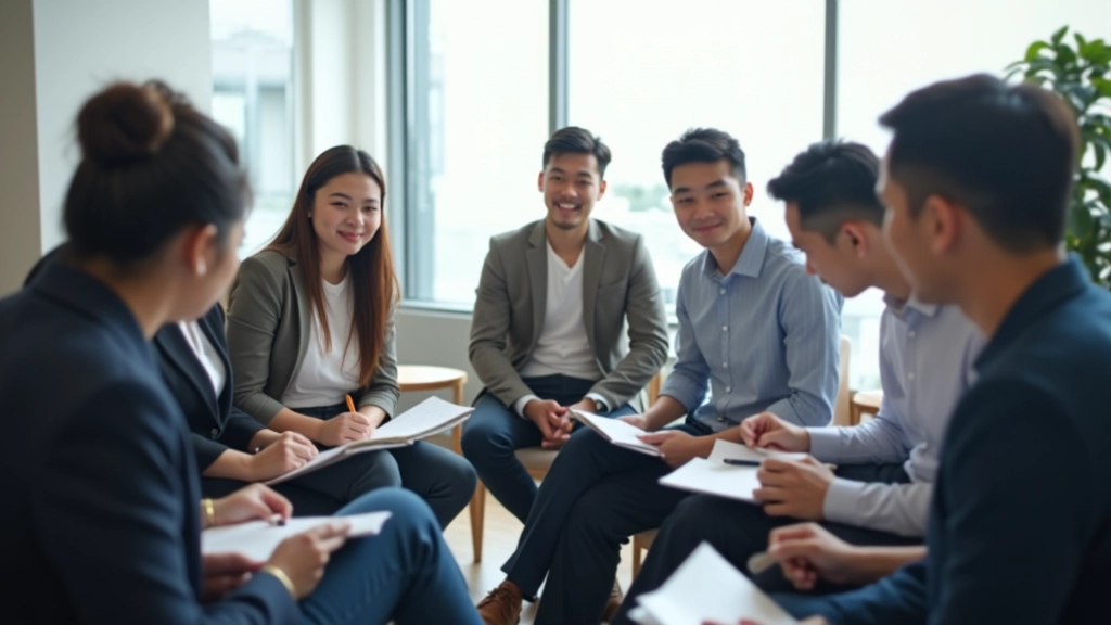 Young professionals in a workshop setting