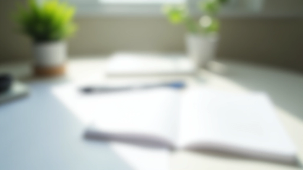 Minimalist workspace showing planning materials and growth strategy documents