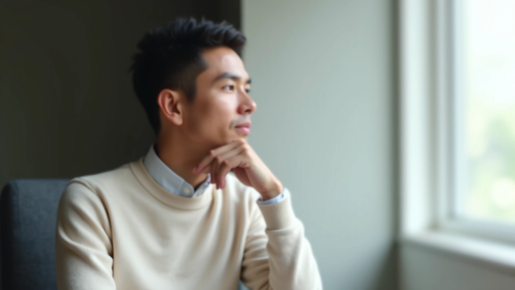 Person reflecting thoughtfully, demonstrating resilience and planning during a difficult moment